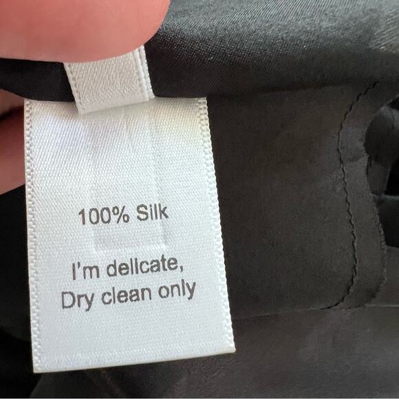 ARE YOU AM I Lilja Silk Wrap Mini Skirt Black Sz XS - Picture 7 of 8